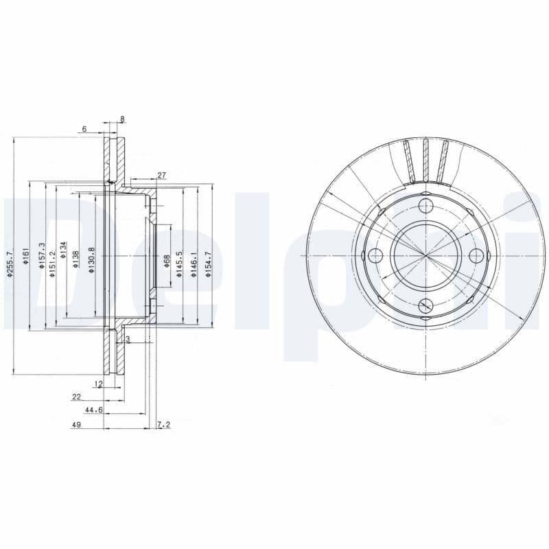 Disc frana DELPHI BG2668