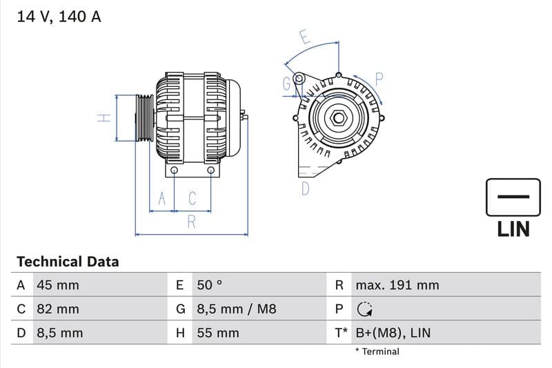 Generator / Alternator BOSCH 0 986 047 380
