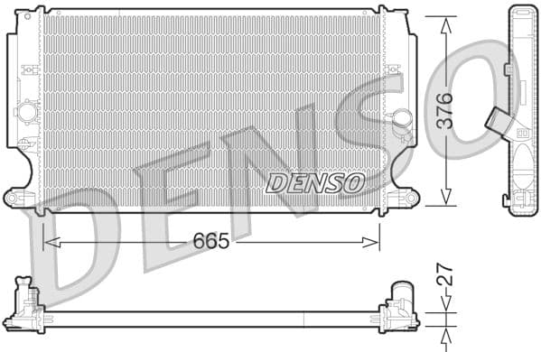 Radiator, racire motor DENSO DRM50072