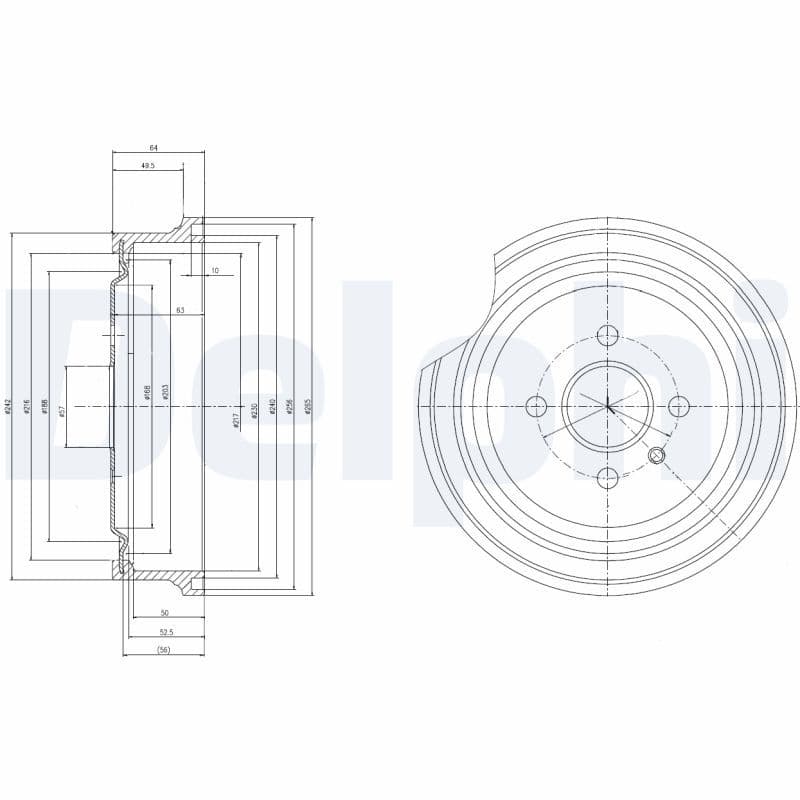 Tambur frana DELPHI BF367