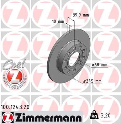 Disc frana ZIMMERMANN COAT Z 100.1243.20