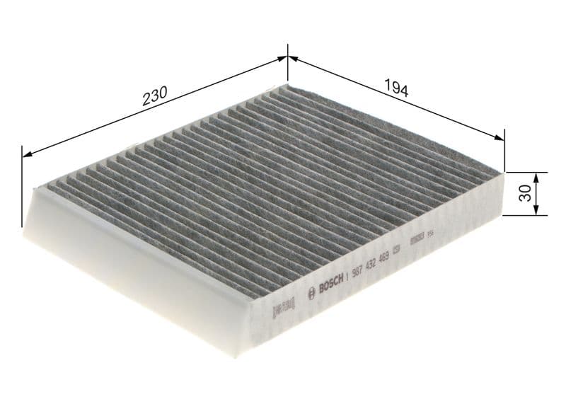 Filtru, aer habitaclu BOSCH 1 987 432 469