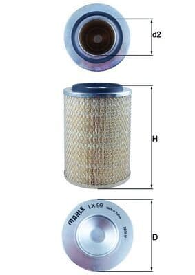 Filtru aer MAHLE LX 99