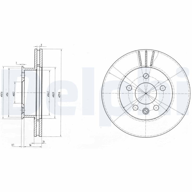 Disc frana DELPHI BG2717