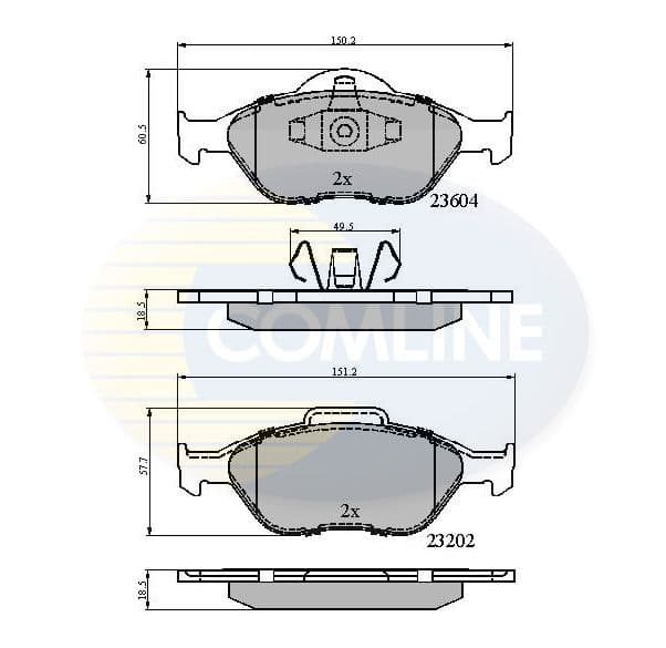 set placute frana,frana disc COMLINE CBP0891