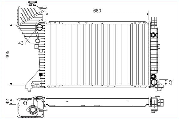 Radiator, racire motor VALEO 701163