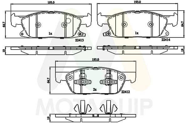 set placute frana,frana disc MOTAQUIP LVXL1844