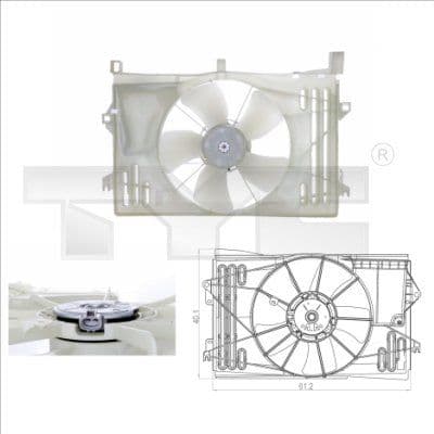 Ventilator, radiator TYC 836-0013