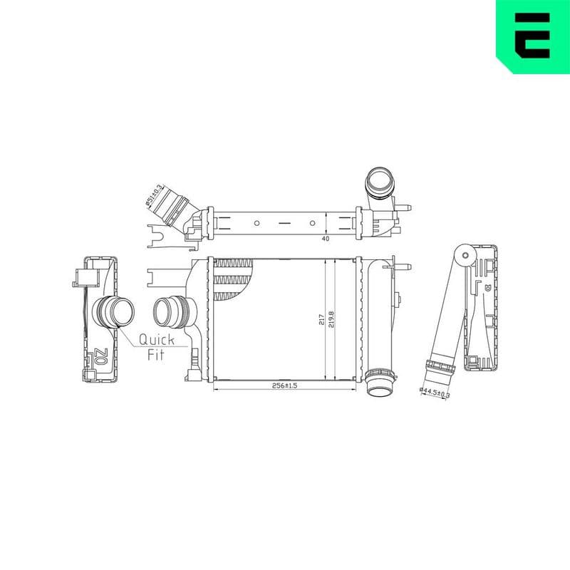 Intercooler, compresor ERA 672048