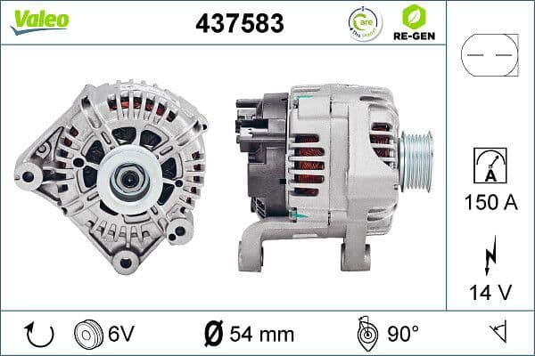 Generator / Alternator VALEO RE-GEN REMANUFACTURED 437583