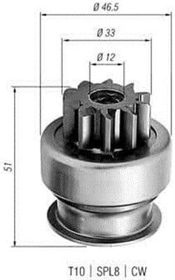 Pinion electromotor MAGNETI MARELLI 940113020258