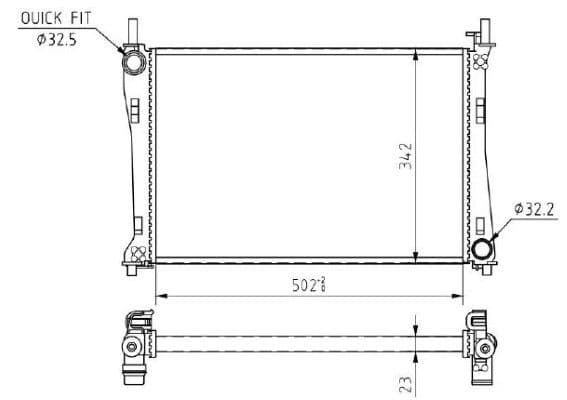 Radiator, racire motor MTR 13054626