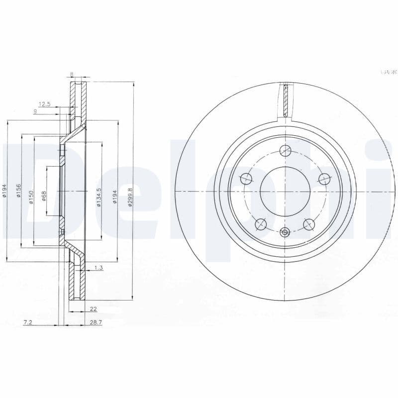 Disc frana DELPHI BG3997