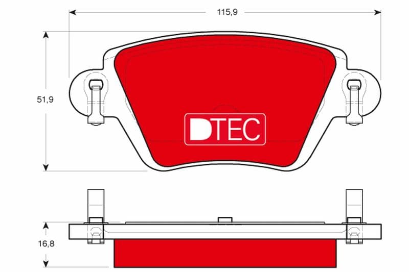 set placute frana,frana disc TRW DTEC COTEC GDB1525DTE