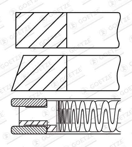 Set segmenti piston GOETZE ENGINE 08-433907-00