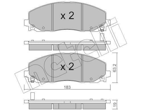 set placute frana,frana disc METELLI 22-0946-0