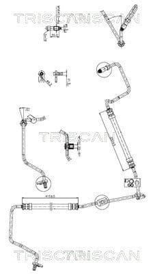 Furtun hidraulic, sistem de directie TRISCAN 8516 28012