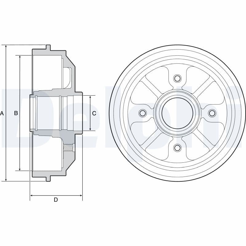 Tambur frana DELPHI BF282