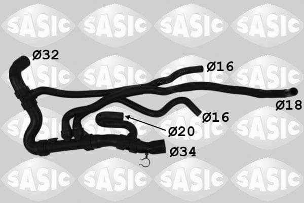 Furtun radiator SASIC 3404201