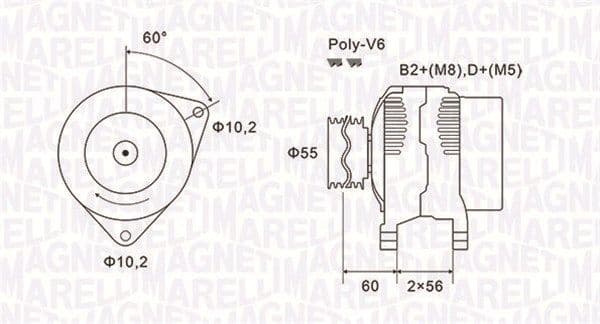 Generator / Alternator MAGNETI MARELLI 063731577010