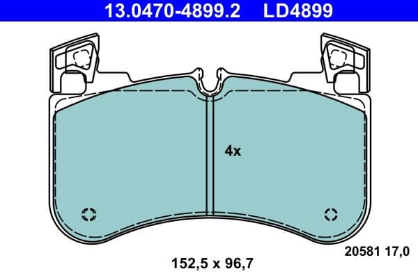 set placute frana,frana disc ATE Ceramic 13.0470-4899.2