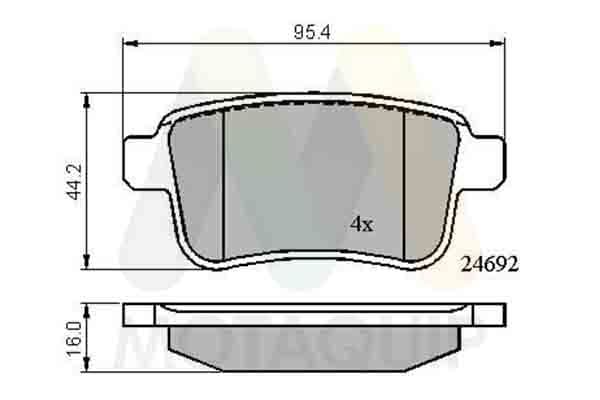 set placute frana,frana disc MOTAQUIP LVXL1417