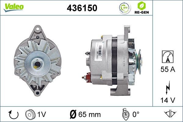 Generator / Alternator VALEO RE-GEN REMANUFACTURED 436150