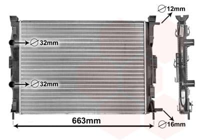 Radiator, racire motor VAN WEZEL 43002307