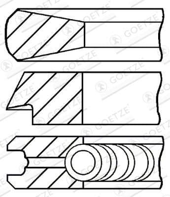Set segmenti piston GOETZE ENGINE 08-110100-00