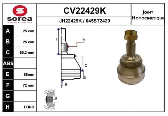 Set articulatie, planetara EAI CV22429K