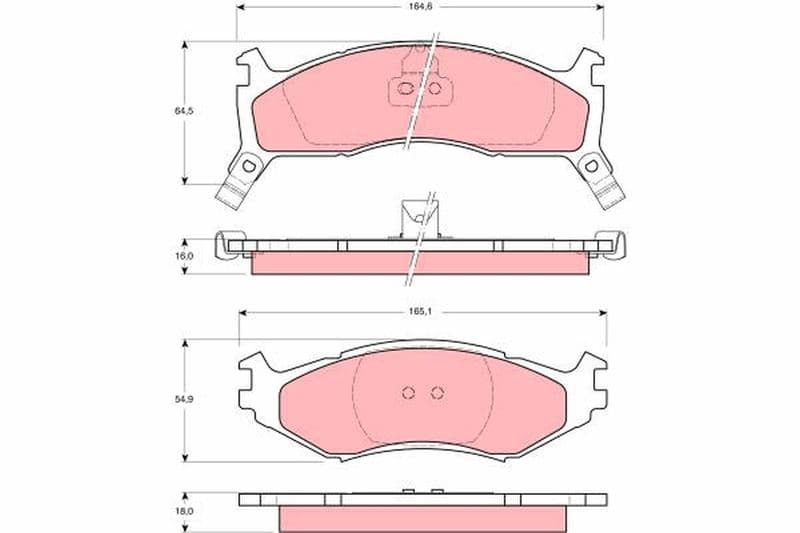 set placute frana,frana disc TRW GDB1158