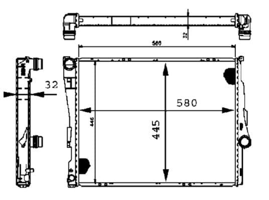 Radiator, racire motor MAHLE BEHR CR 455 000S