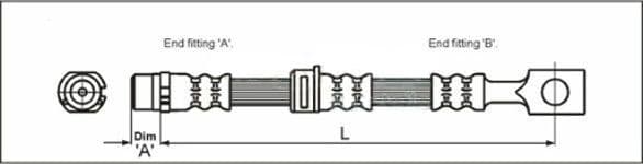 Furtun frana METZGER AUTOTEILE 4112825