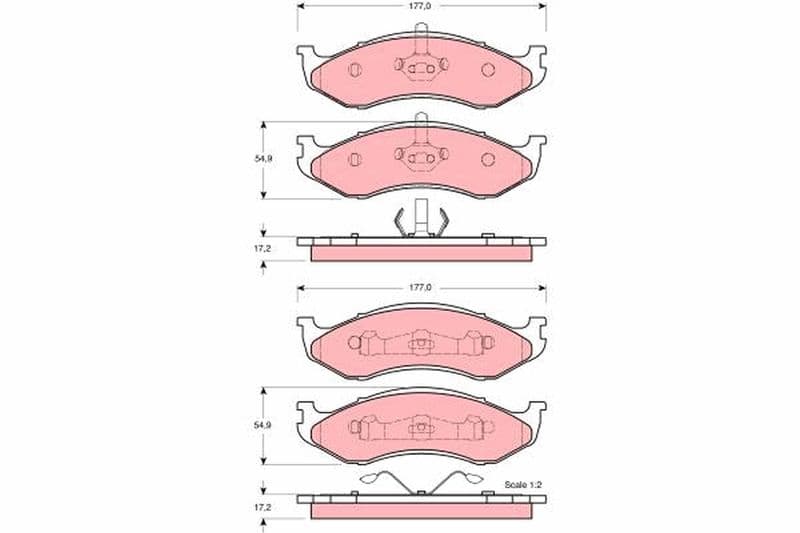 set placute frana,frana disc TRW GDB4104