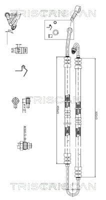 Furtun hidraulic, sistem de directie TRISCAN 8516 11036