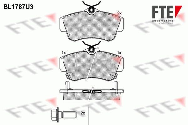 set placute frana,frana disc FTE 9010358