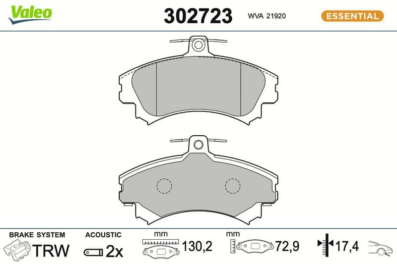set placute frana,frana disc VALEO 302723