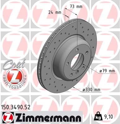 Disc frana ZIMMERMANN SPORT Z 150.3490.52