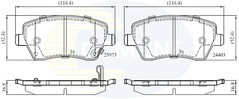 set placute frana,frana disc COMLINE CBP32008