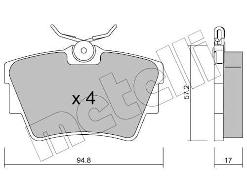 set placute frana,frana disc METELLI 22-0635-0