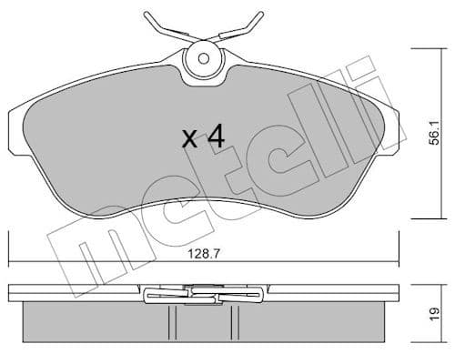 set placute frana,frana disc METELLI 22-0329-0