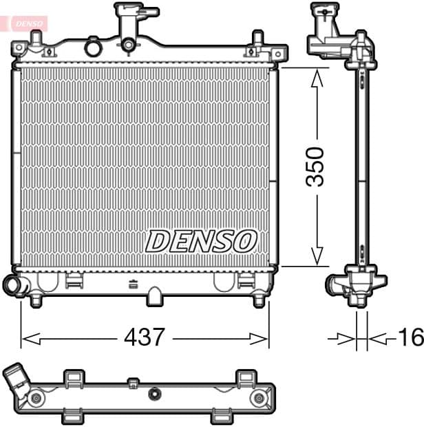 Radiator, racire motor DENSO DRM41012
