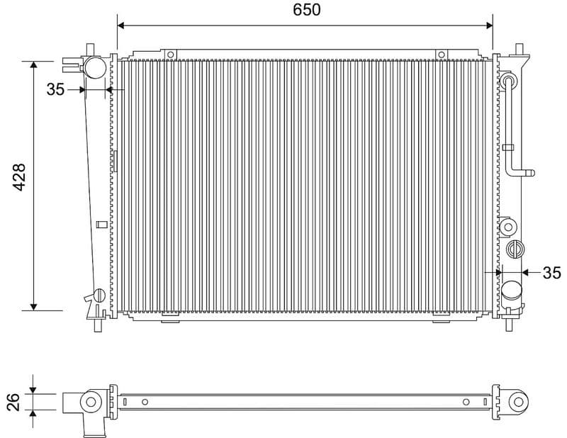 Radiator, racire motor VALEO 701741
