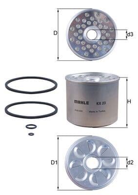 filtru combustibil MAHLE KX 23D