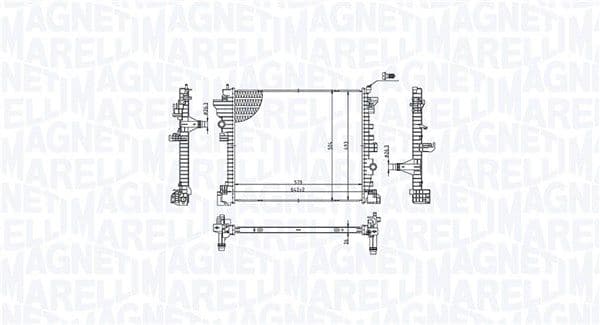 Radiator, racire motor MAGNETI MARELLI 350213214300