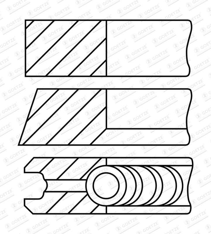 Set segmenti piston GOETZE ENGINE Goetze Diamond Coated® 08-433107-00