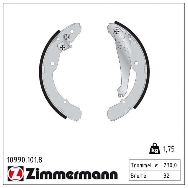 Set saboti frana ZIMMERMANN 10990.101.8