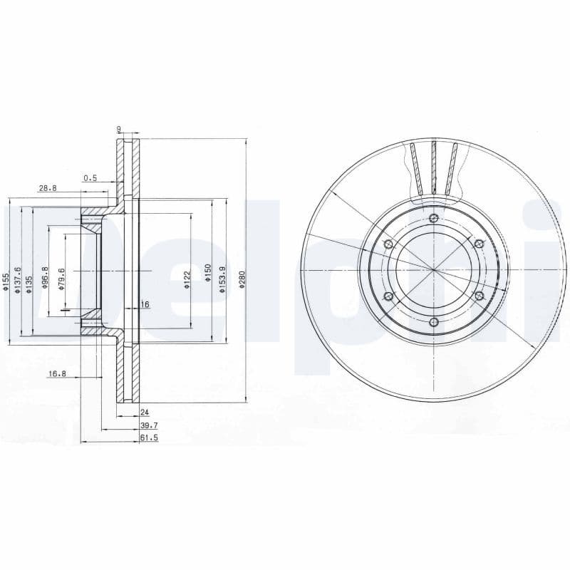 Disc frana DELPHI BG3553