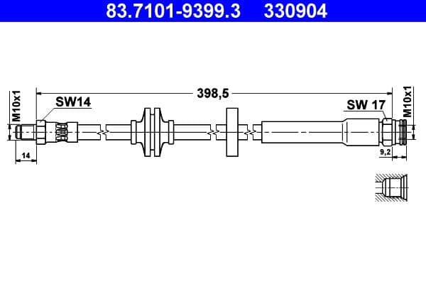 Furtun frana ATE 83.7101-9399.3