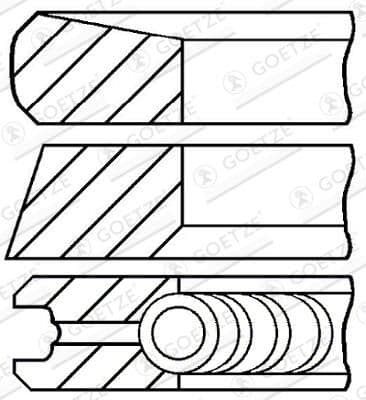 Set segmenti piston GOETZE ENGINE 08-422000-00